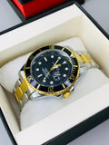 Elegant Two-Tone Date Display Wrist Watch With Doubel Lock