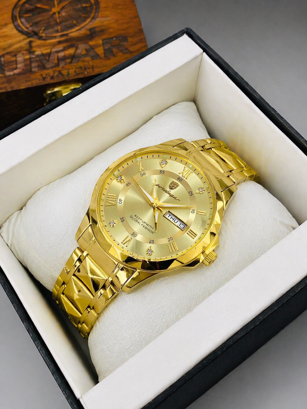 Luxury Watch full Golden with Day date function